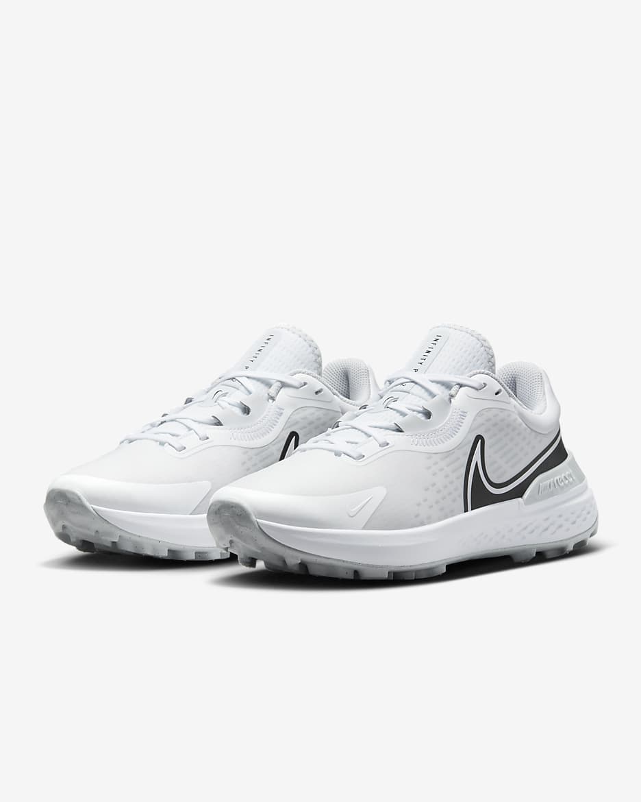 Tenis de golf para hombre Nike Infinity Pro 2 - Blanco/Platino puro/Gris lobo/Negro