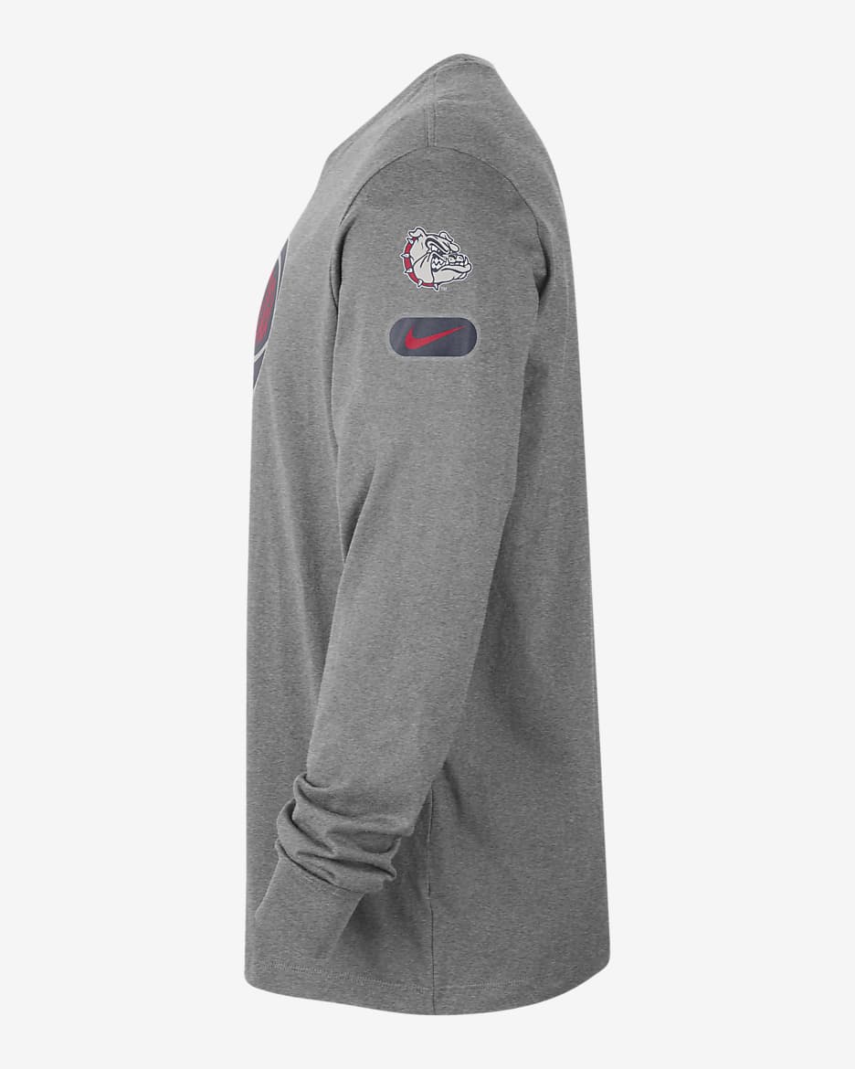 Gonzaga Fast Break Men's Nike College Long-Sleeve T-Shirt - Dark Grey Heather