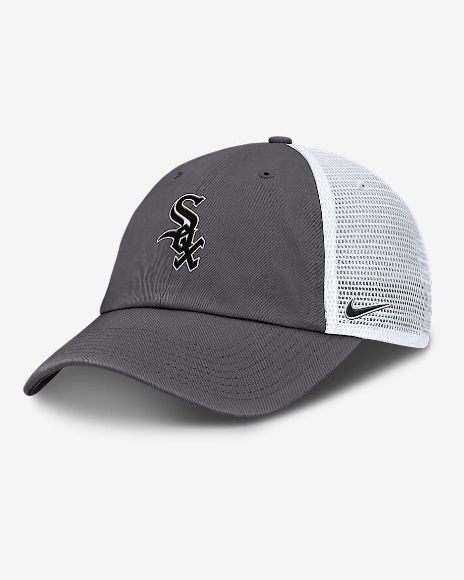 Chicago White Sox Club Men's Nike MLB Trucker Adjustable Hat - Grey