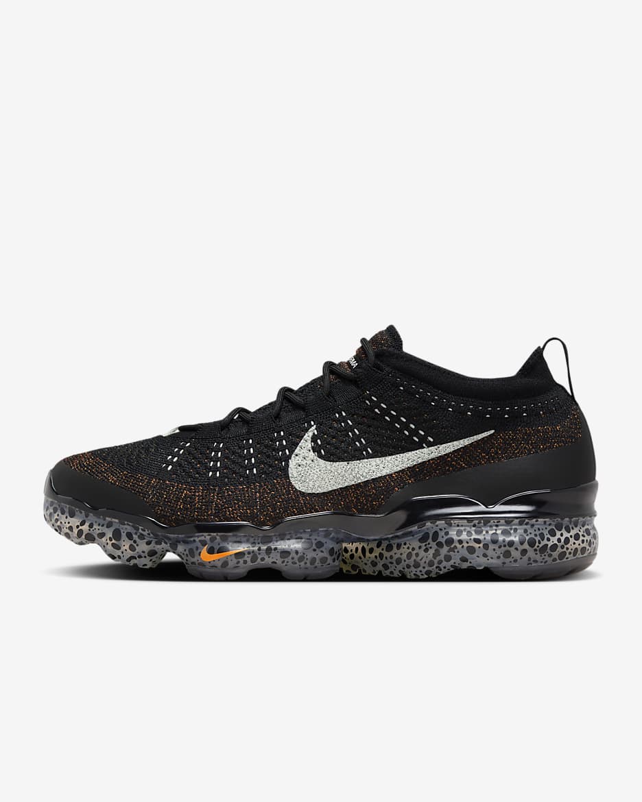 Nike Air VaporMax 2023 Flyknit Electric Men's Shoes - Black/Black/Total Orange/Light Silver