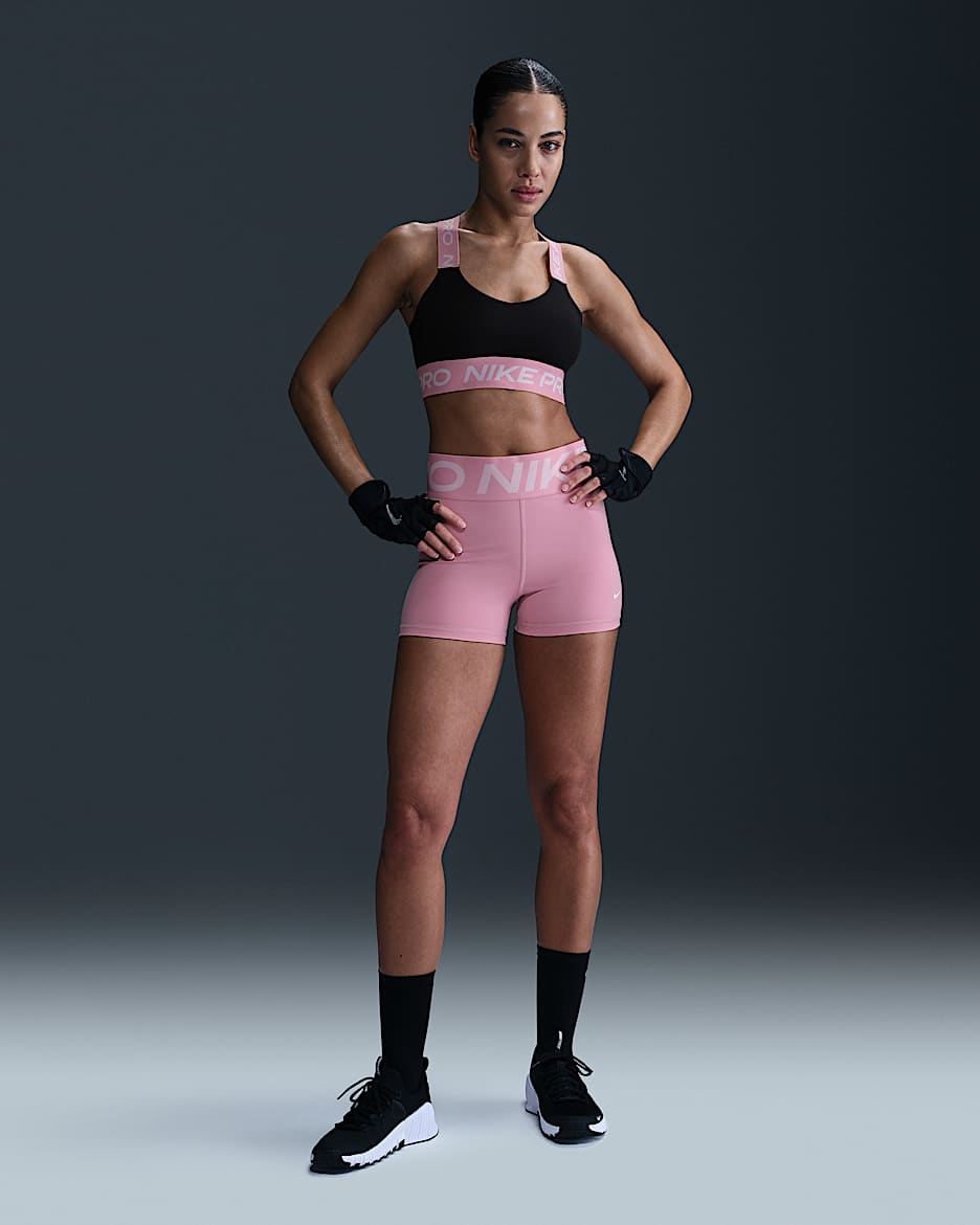 Shorts da ciclista 8 cm a vita alta Nike Pro Sculpt – Donna - Elemental Pink/Bianco