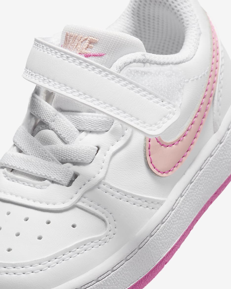 Nike Court Borough Low Recraft Baby/Toddler Shoes - White/Pinksicle/Arctic Orange