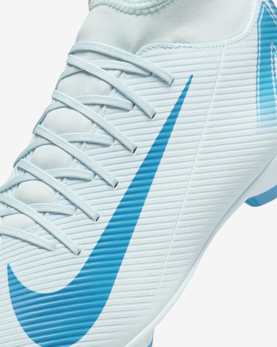 รองเท้าสตั๊ดฟุตบอลหุ้มข้อสูง MG Nike Mercurial Superfly 10 Club - Glacier Blue/Blue Orbit