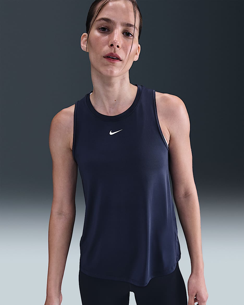 Nike One Classic Dri-FIT Tanktop für Damen - Midnight Navy/Weiß