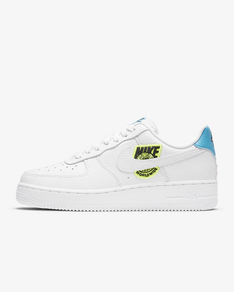 Nike Air Force 1 '07 SE Damenschuh - Weiß/Volt/Laser Blue/Weiß