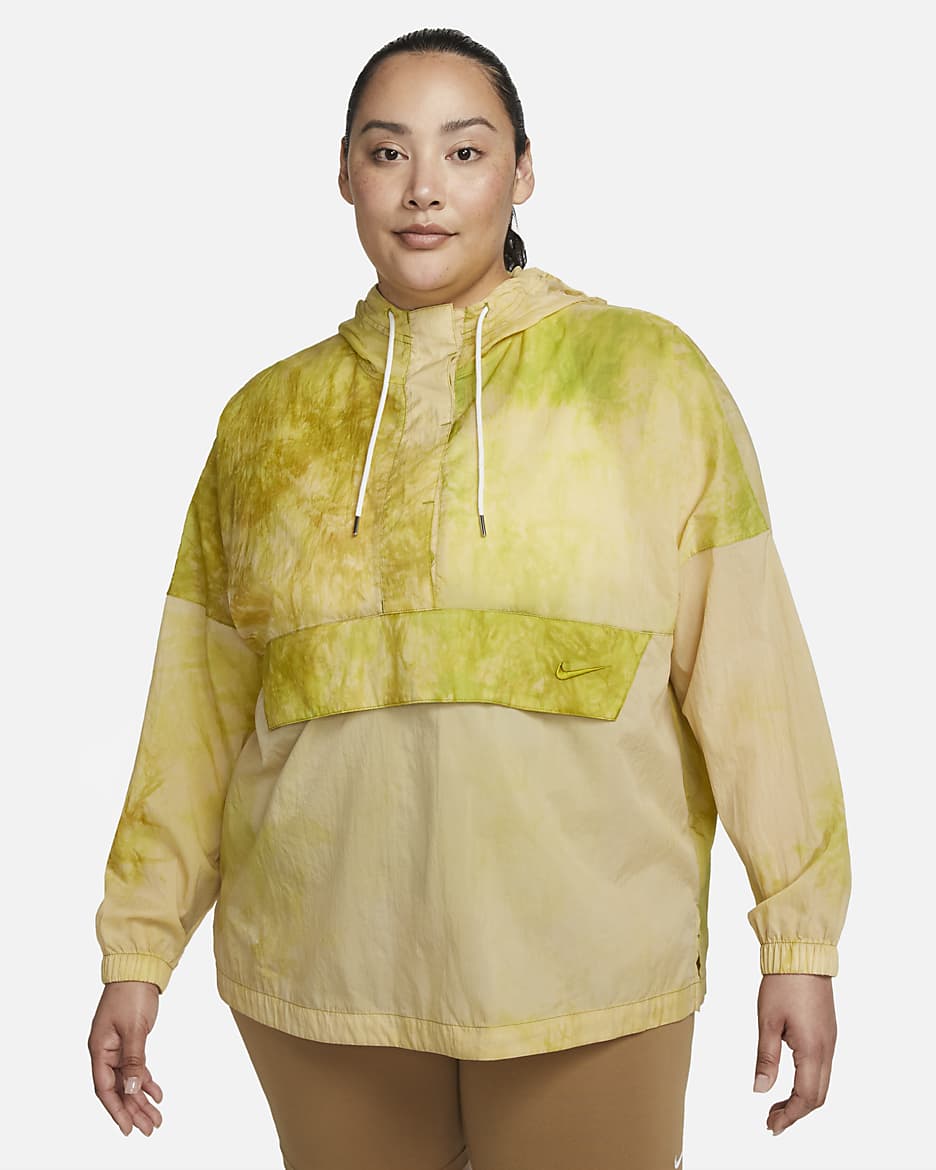 Nike Sportswear Women's Woven Wave Dye Jacket (Plus Size) - Moss/Moss