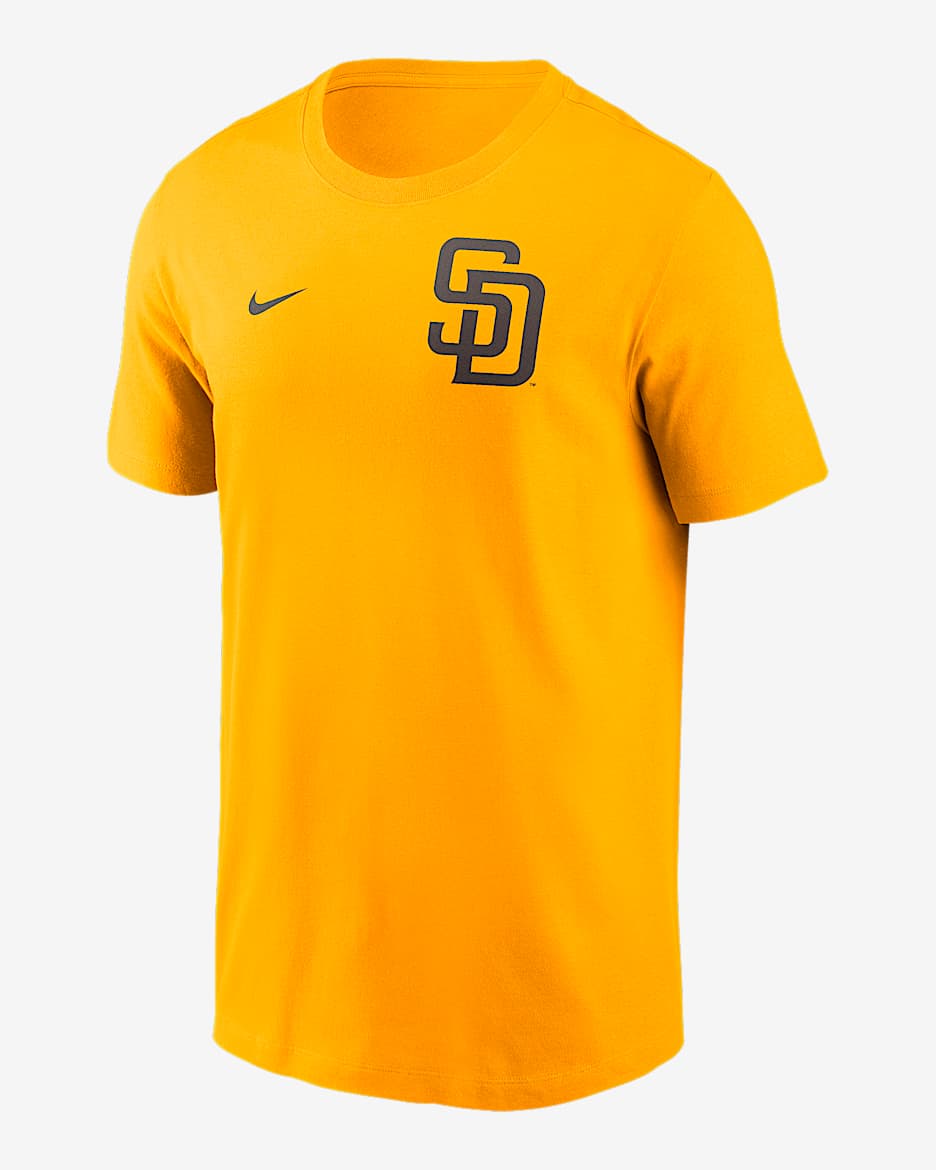 Playera Nike de la MLB para hombre San Diego Padres 2-Hit - Oro