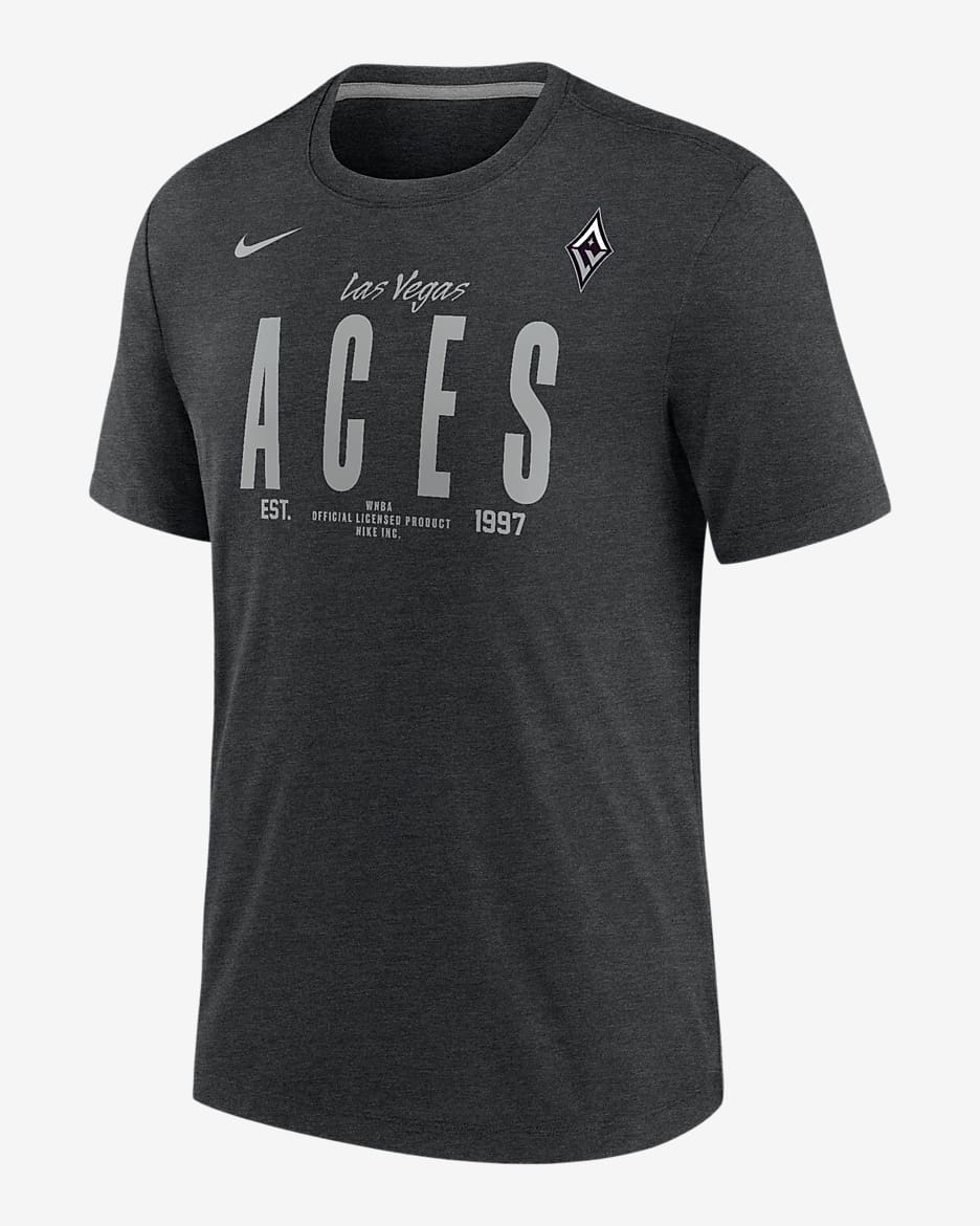 Las Vegas Aces Men's Nike WNBA T-Shirt - Black Heather