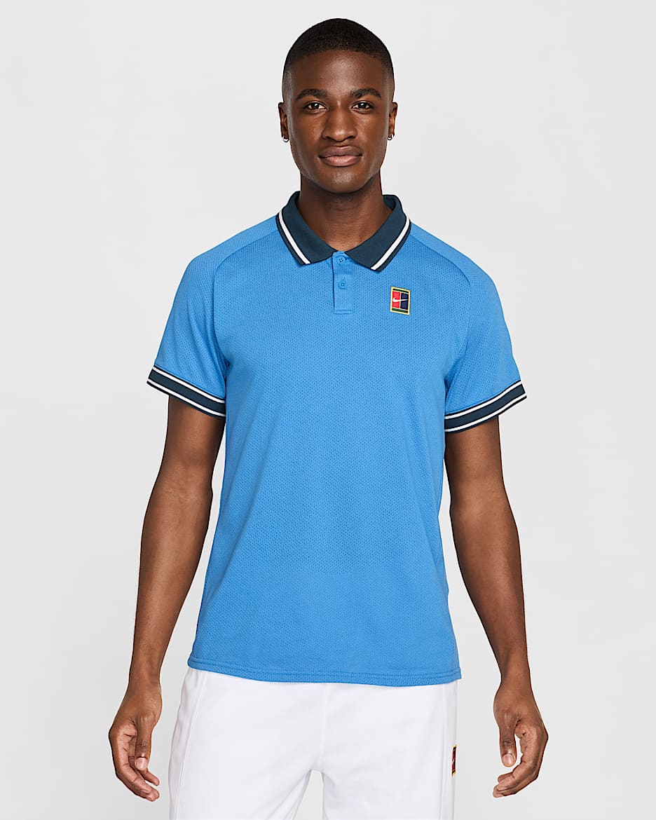 Polo de tenis para hombre NikeCourt Heritage - Estrella azul/Azul marino militar