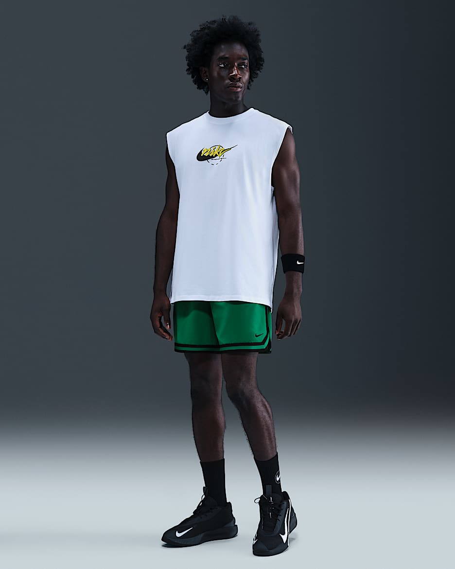 Nike DNA Men's Dri-FIT 6" UV Woven Basketball Shorts - Malachite/Black/Black