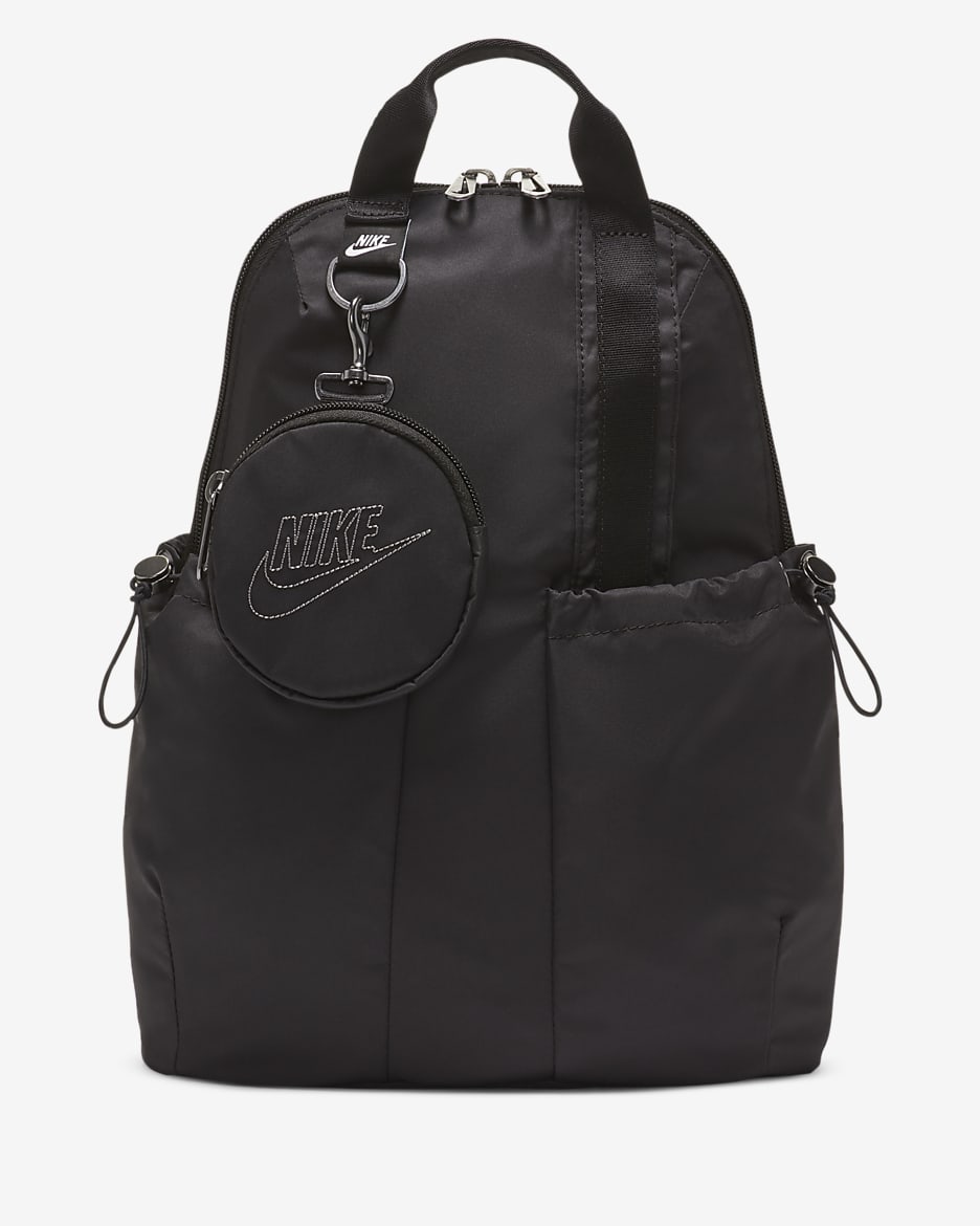 Damski plecak mini Nike Sportswear Futura Luxe (10 l) - Czerń/Czerń/Dark Smoke Grey