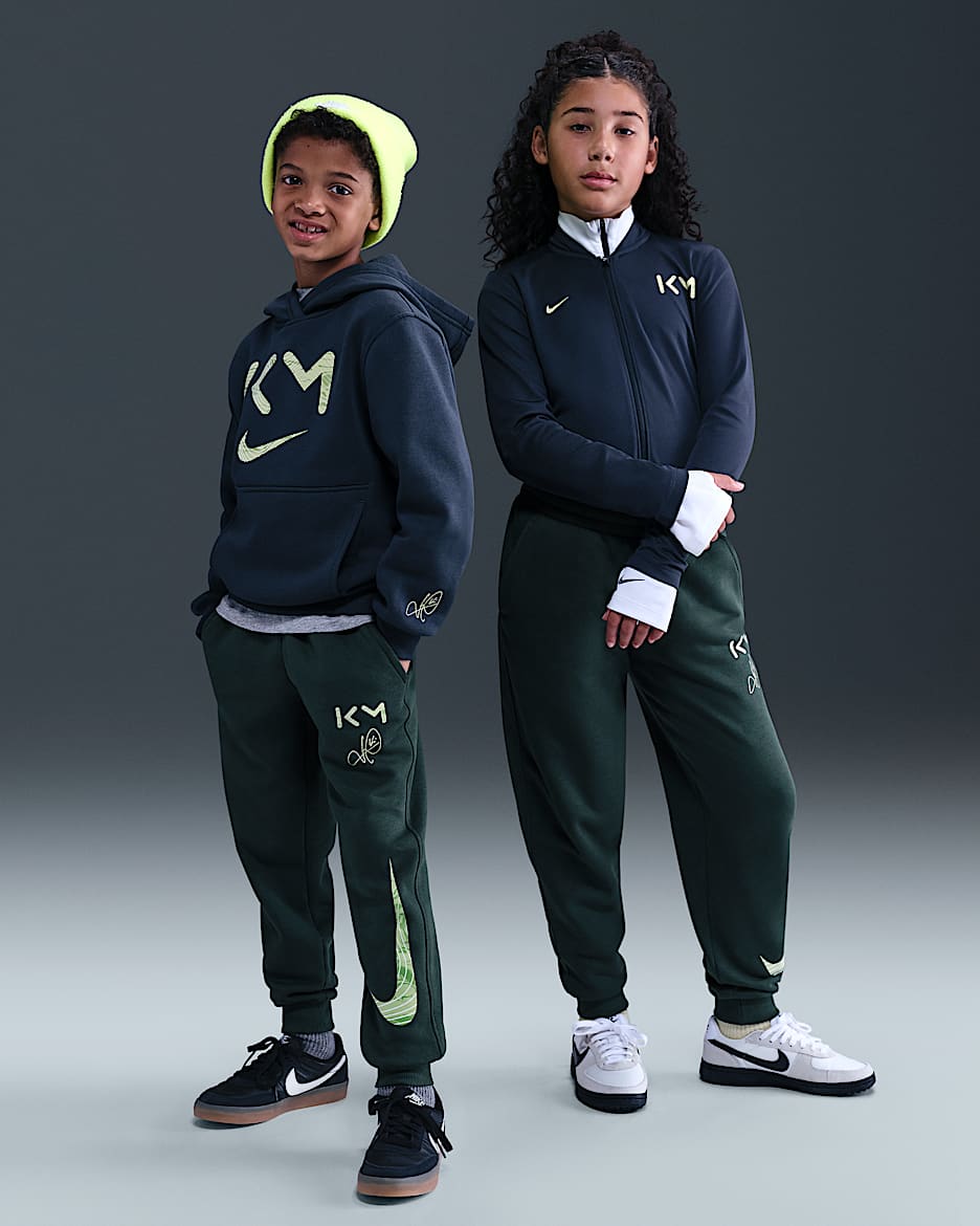 Kylian Mbappé Club Fleece Older Kids' Nike Football Joggers - Seaweed/Limelight/Vivid Green