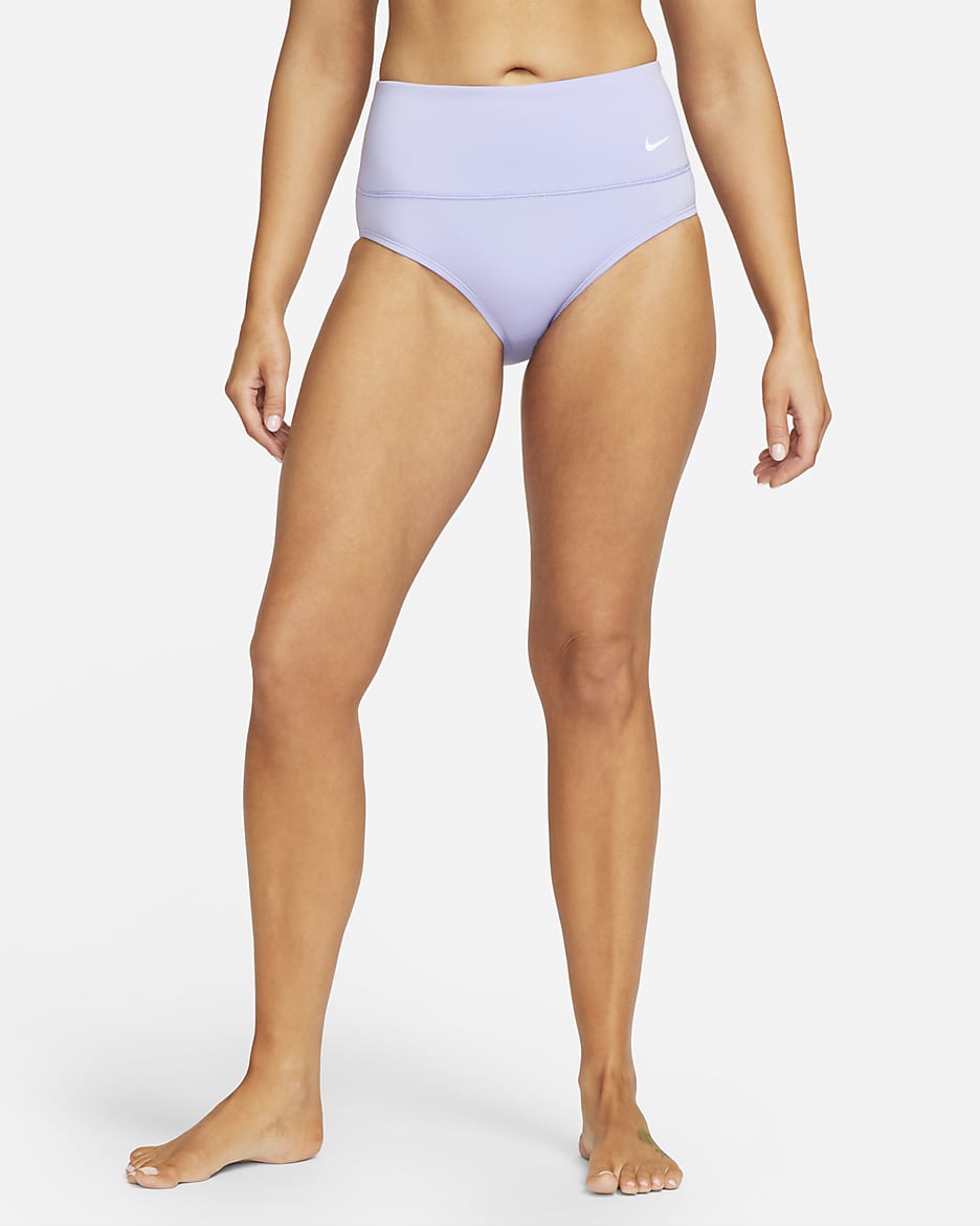 Nike Essential Women's High-Waisted Swim Bottoms - Purple Pulse