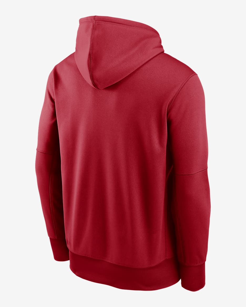 Nike Therma (MLB Los Angeles Angels) Men's Pullover Hoodie - Pro Red