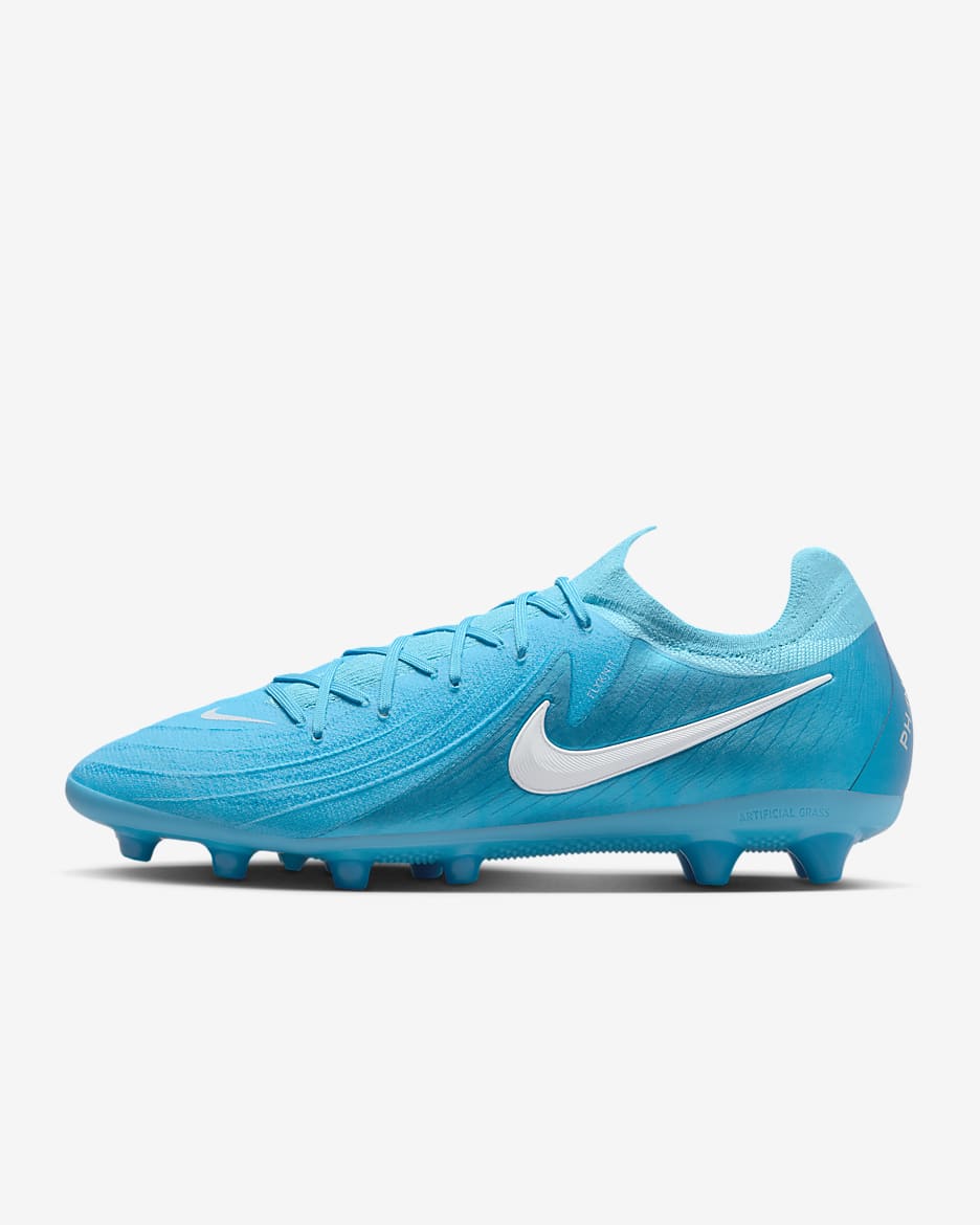 Chaussure de foot à crampons basse AG Nike Phantom GX 2 Pro - Blue Fury/Blanc