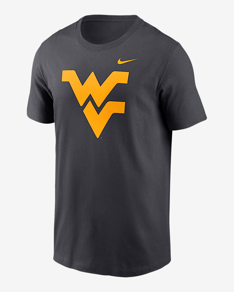 Playera universitaria Nike para hombre West Virginia Mountaineers Primetime Logo - Antracita