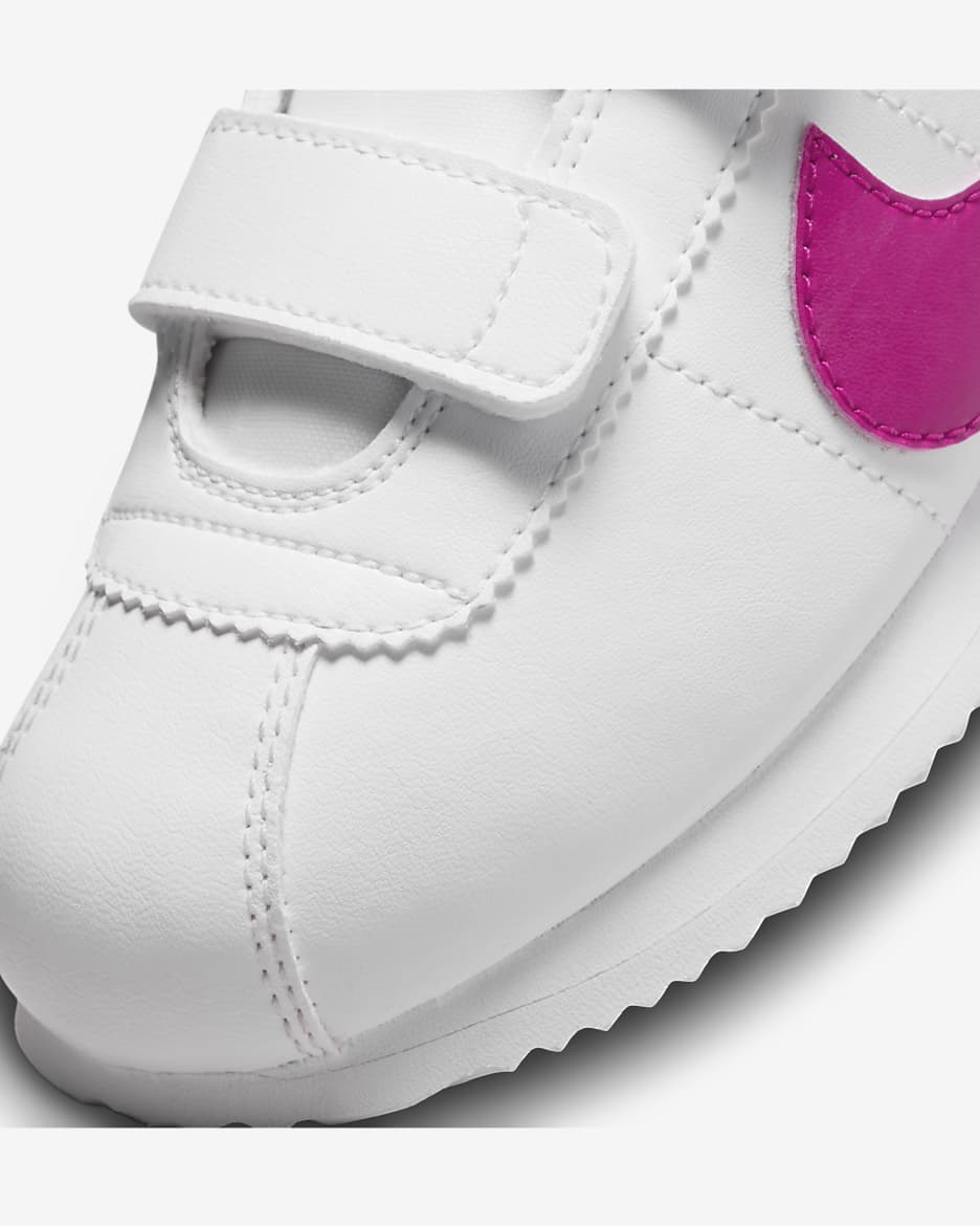 Nike Cortez Basic SL Younger Kids' Shoes - White/Pink Prime