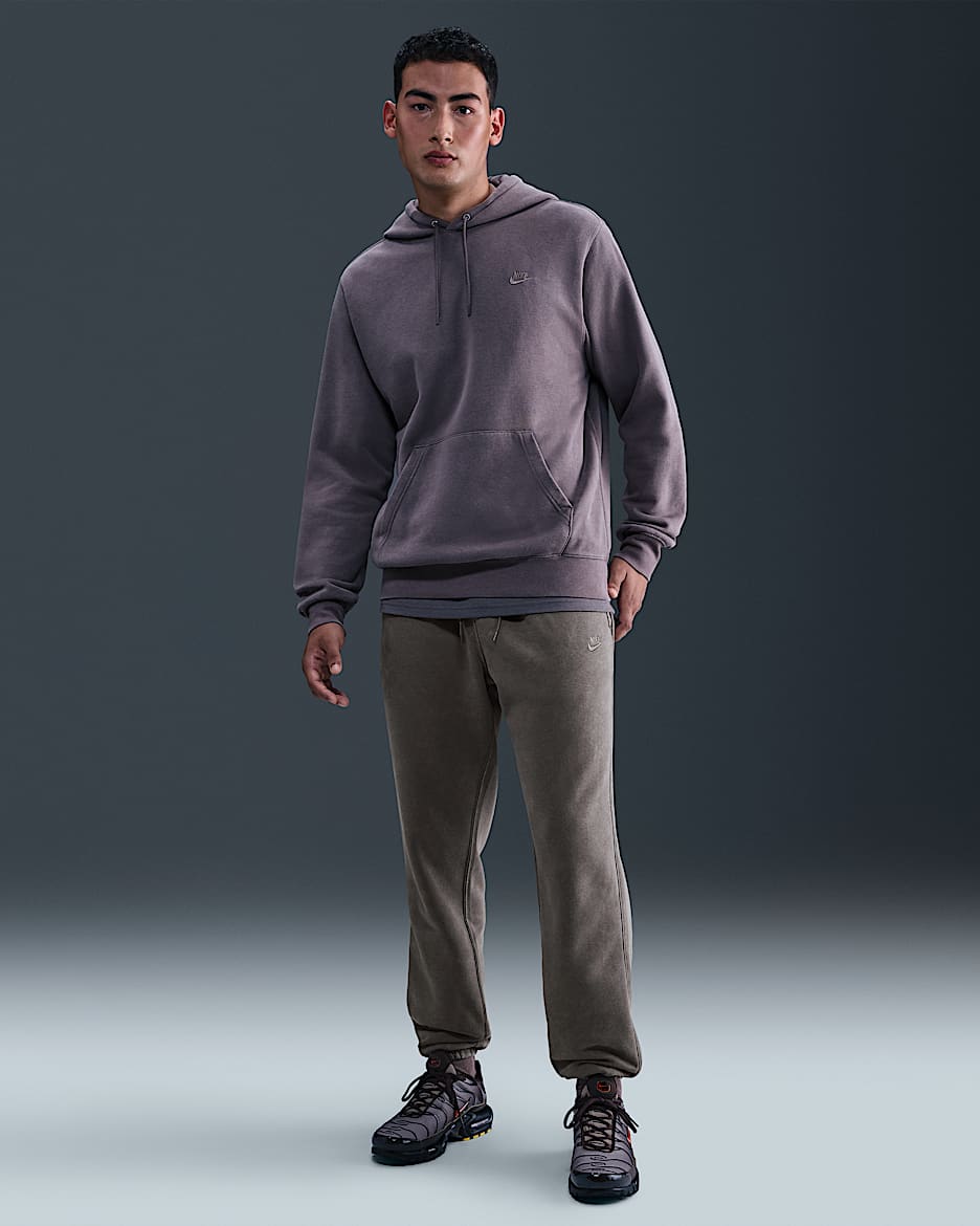 Nike Sportswear Club Men's Washed Cuffed Fleece Pants - Cave Stone/Cave Stone