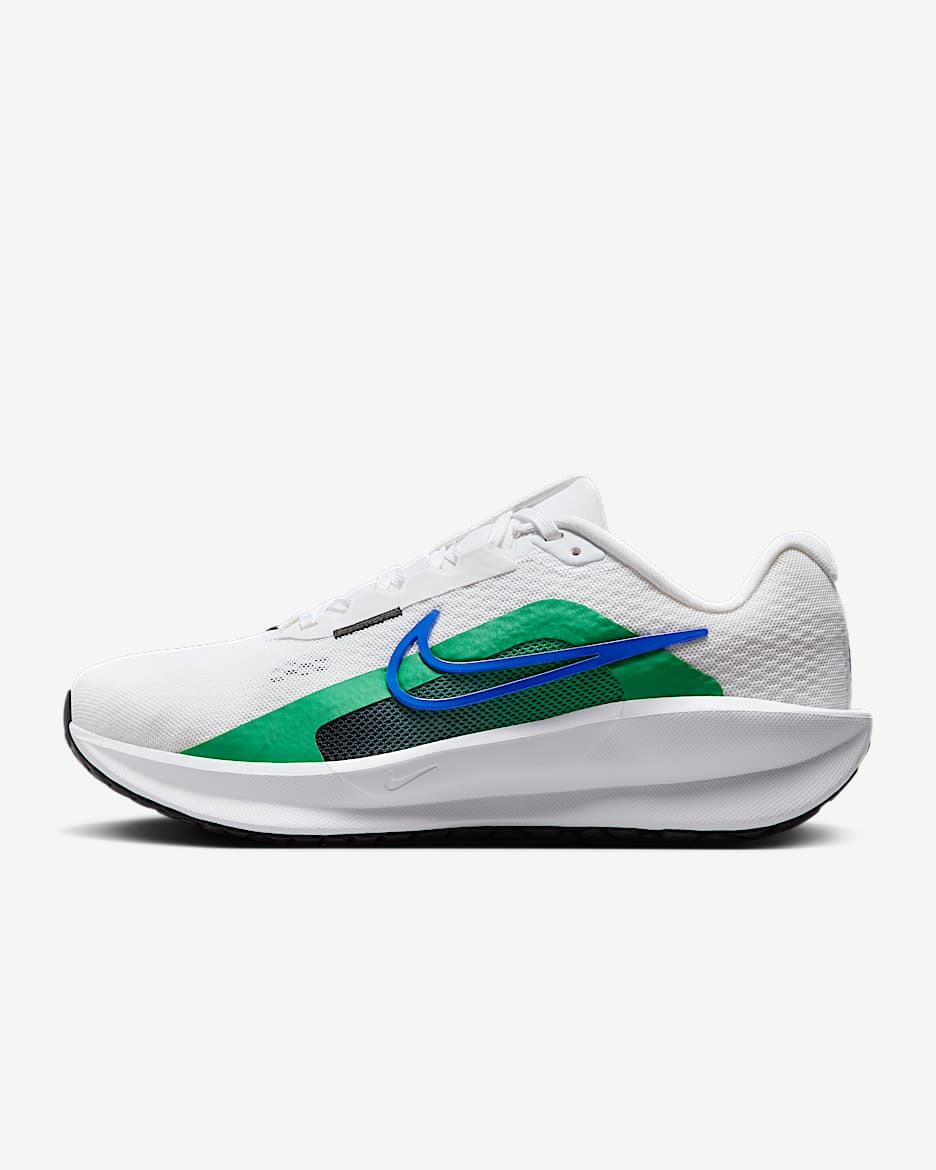 Nike Downshifter 13 Women's Road Running Shoes (Extra Wide) - White/Stadium Green/Black/Racer Blue