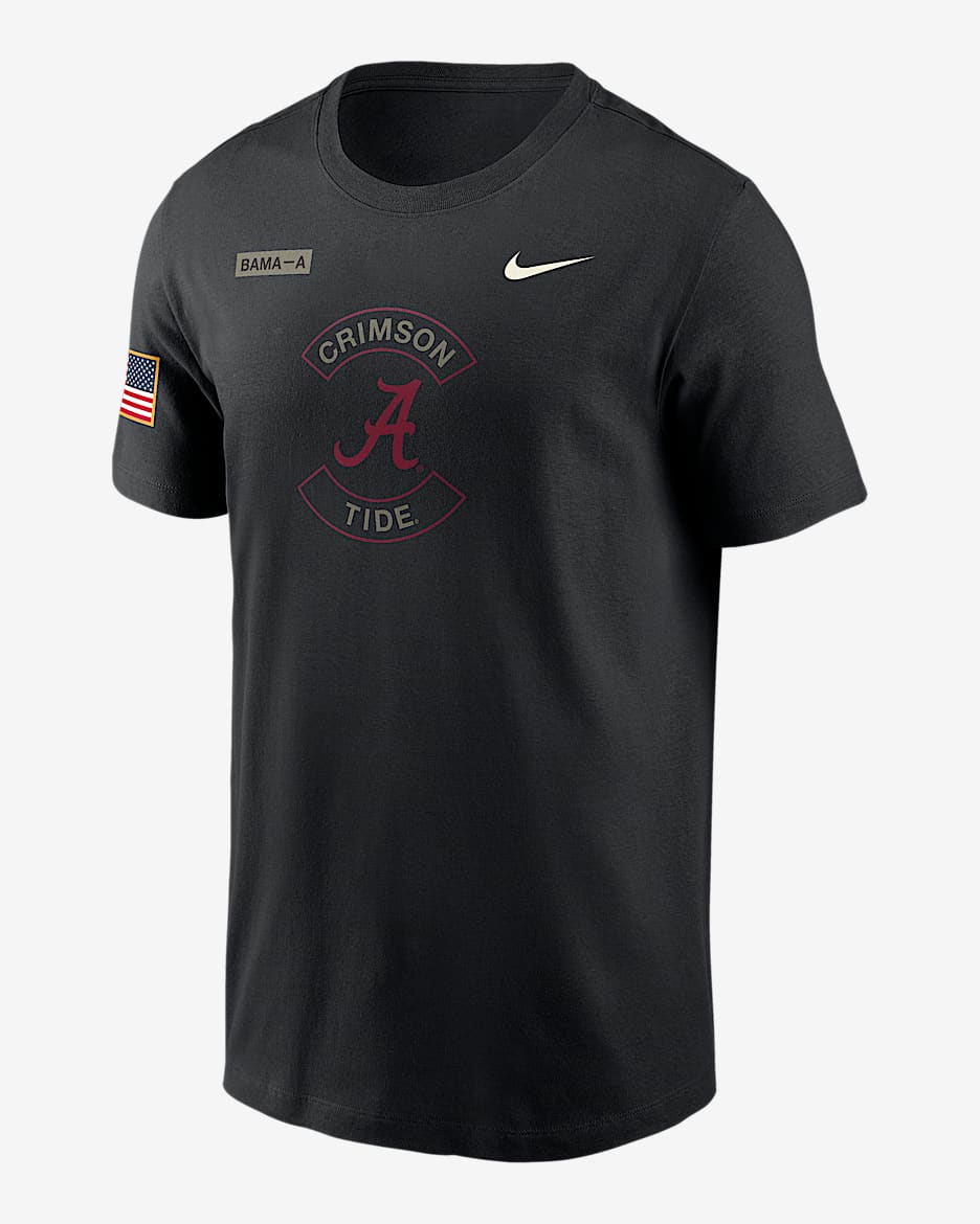 Alabama Military Appreciation Men's Nike Dri-FIT College T-Shirt - Black