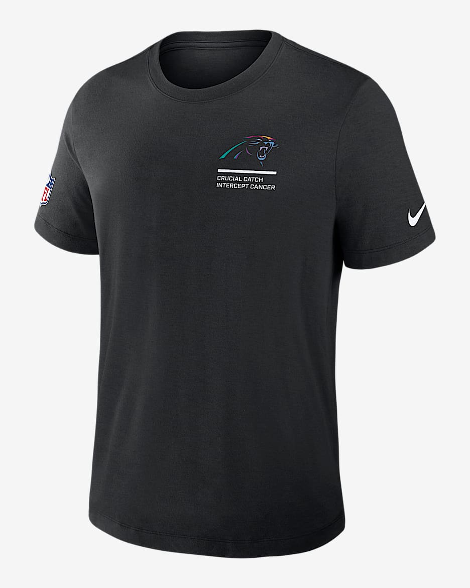 Carolina Panthers Crucial Catch Men's Nike Dri-FIT NFL T-Shirt - Black
