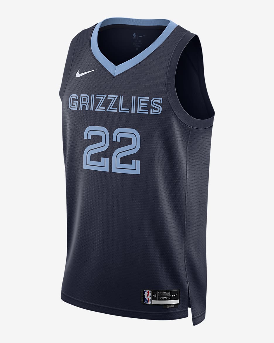 Jersey Nike Dri-FIT de la NBA Swingman para hombre Memphis Grizzlies Icon Edition 2022/23 - Azul marino universitario