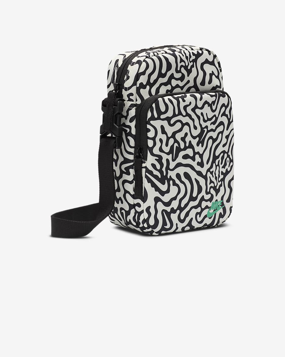 Nike Heritage Cross-Body Bag (4L) - Black/Coconut Milk/Stadium Green