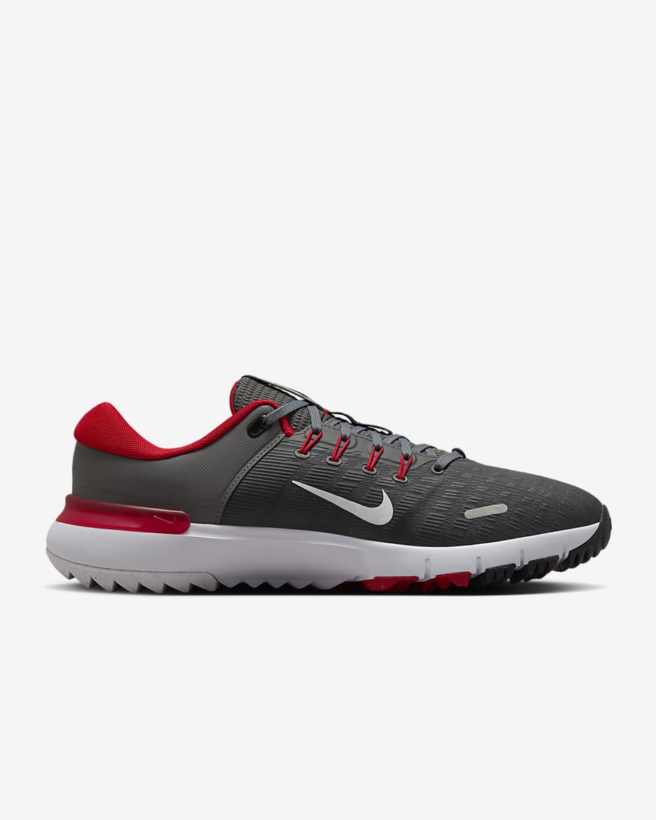 Nike Free Golf NN Golf Shoes - Iron Grey/University Red/Smoke Grey/White