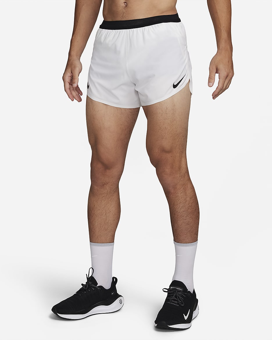 Nike AeroSwift Men's Dri-FIT ADV 4" Brief-Lined Running Shorts - Summit White/Black