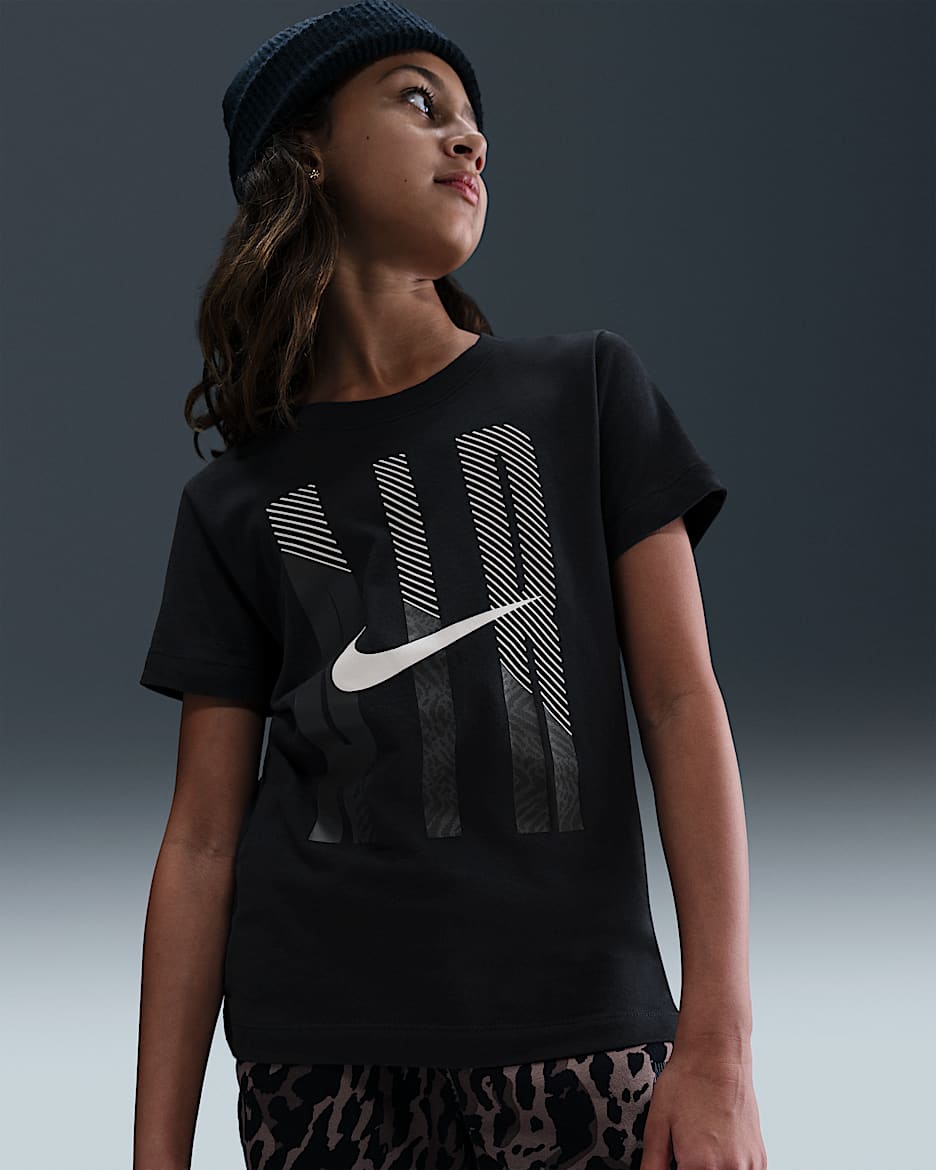Nike Sportswear-T-shirt til større børn - sort