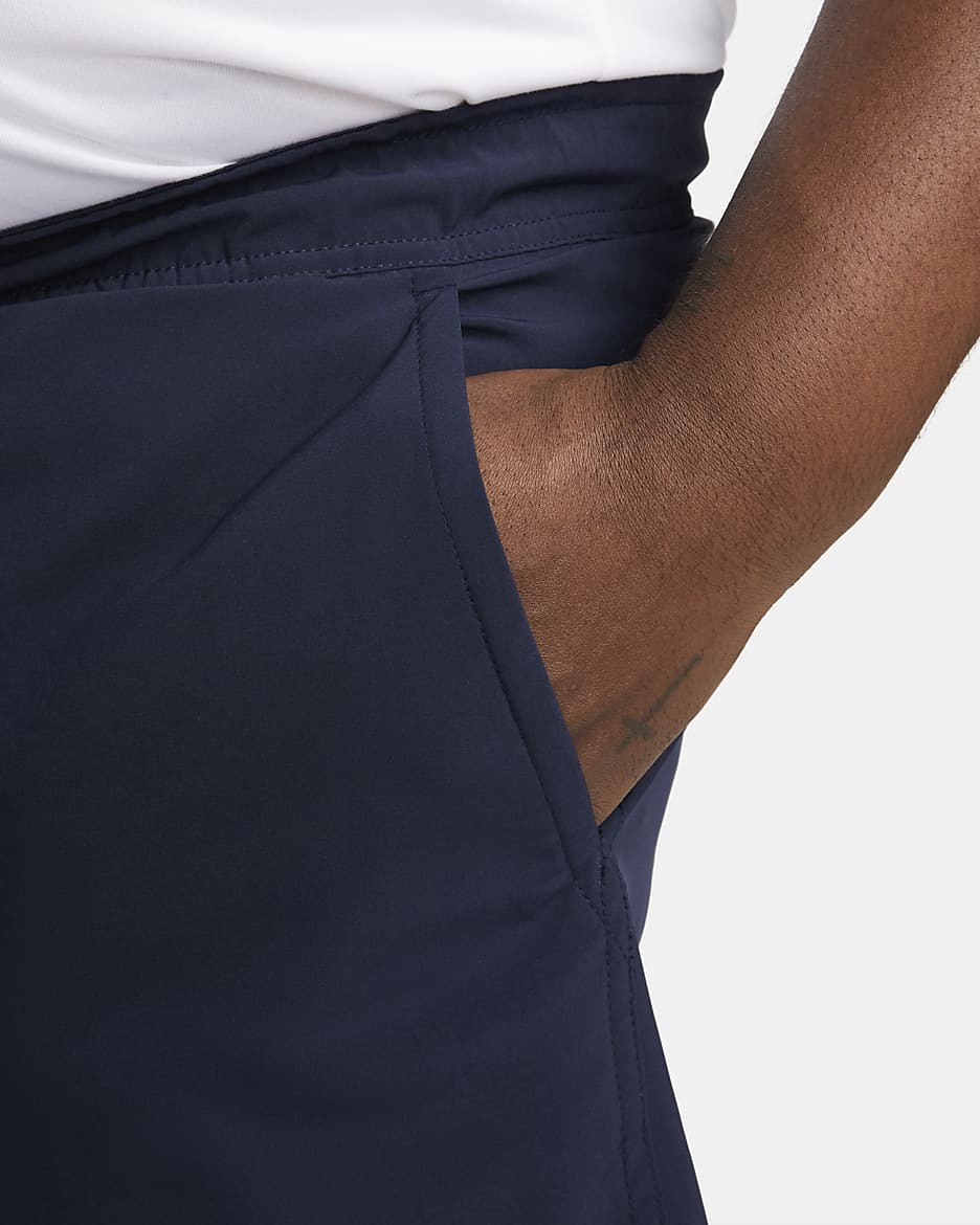 Nike Unlimited multifunctionele niet-gevoerde herenshorts met Dri-FIT (18 cm) - Obsidian/Zwart/Obsidian