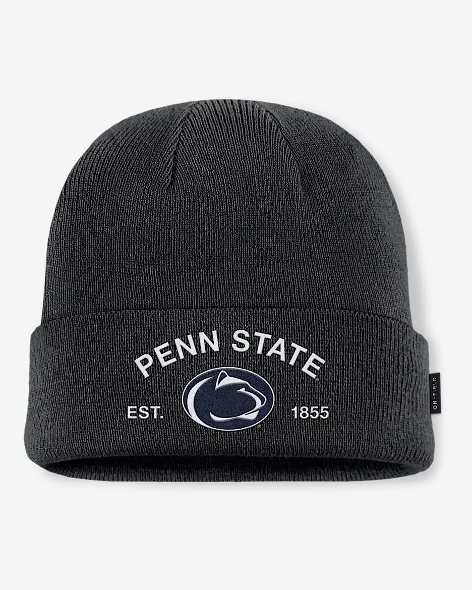 Gorro con dobladillo universitario Nike para hombre Penn State 2025 Military Appreciation - Negro