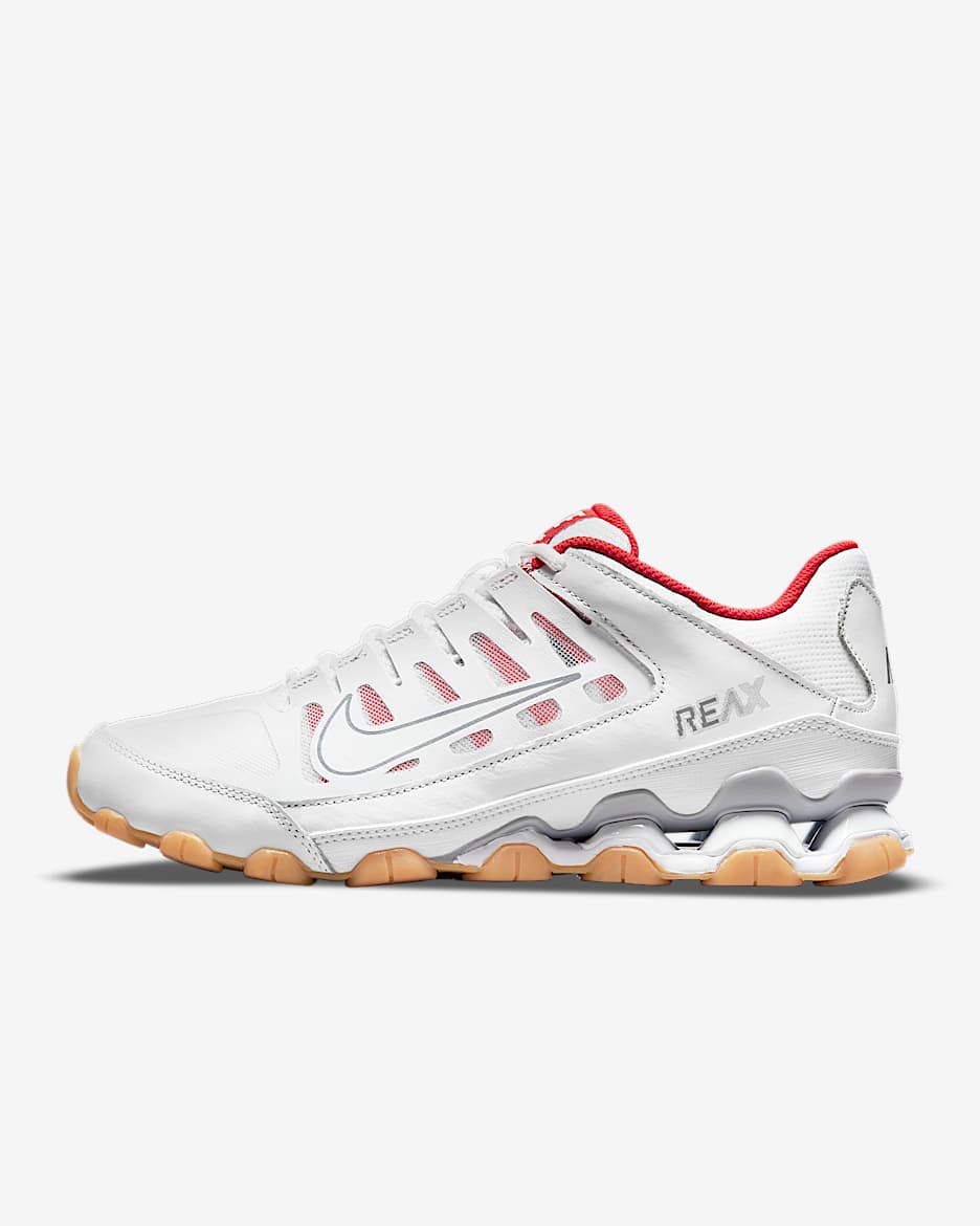 Tenis de entrenamiento para hombre Nike Reax 8 TR - Blanco/Gris lobo/Rojo chile/Blanco