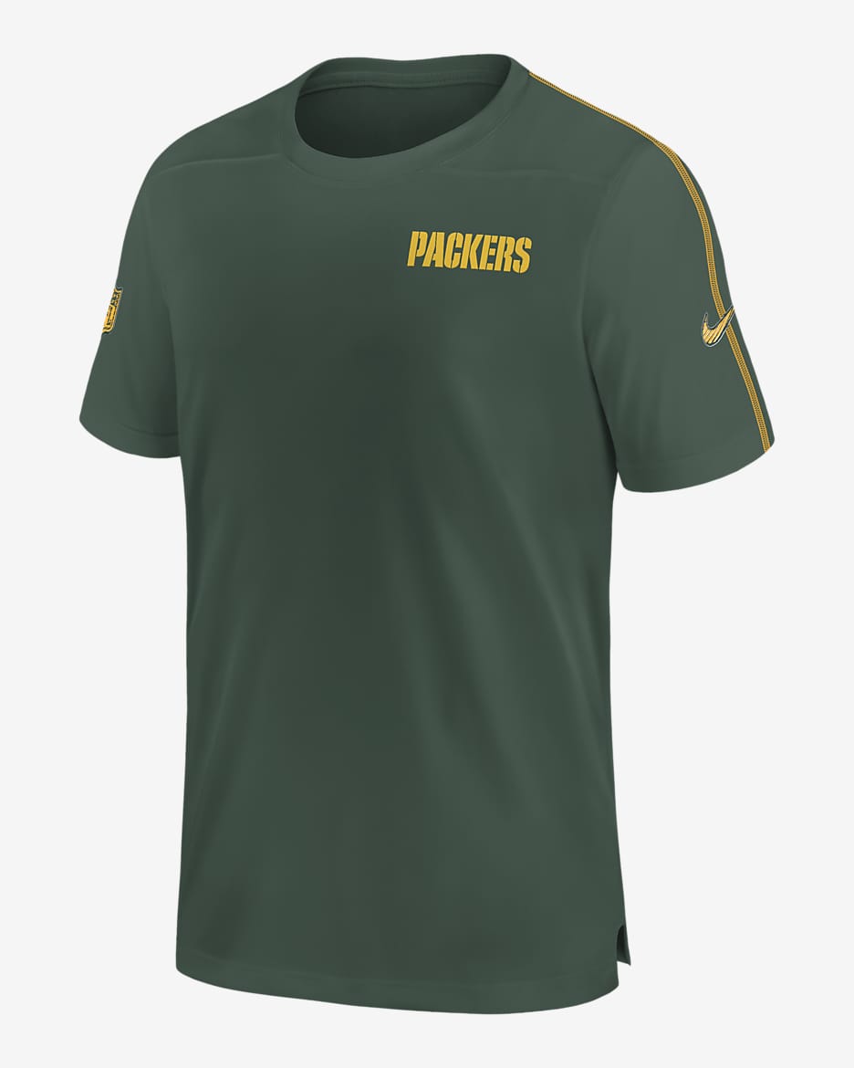 Green Bay Packers Sideline Coach Men's Nike Dri-FIT NFL Top - Hunter Green