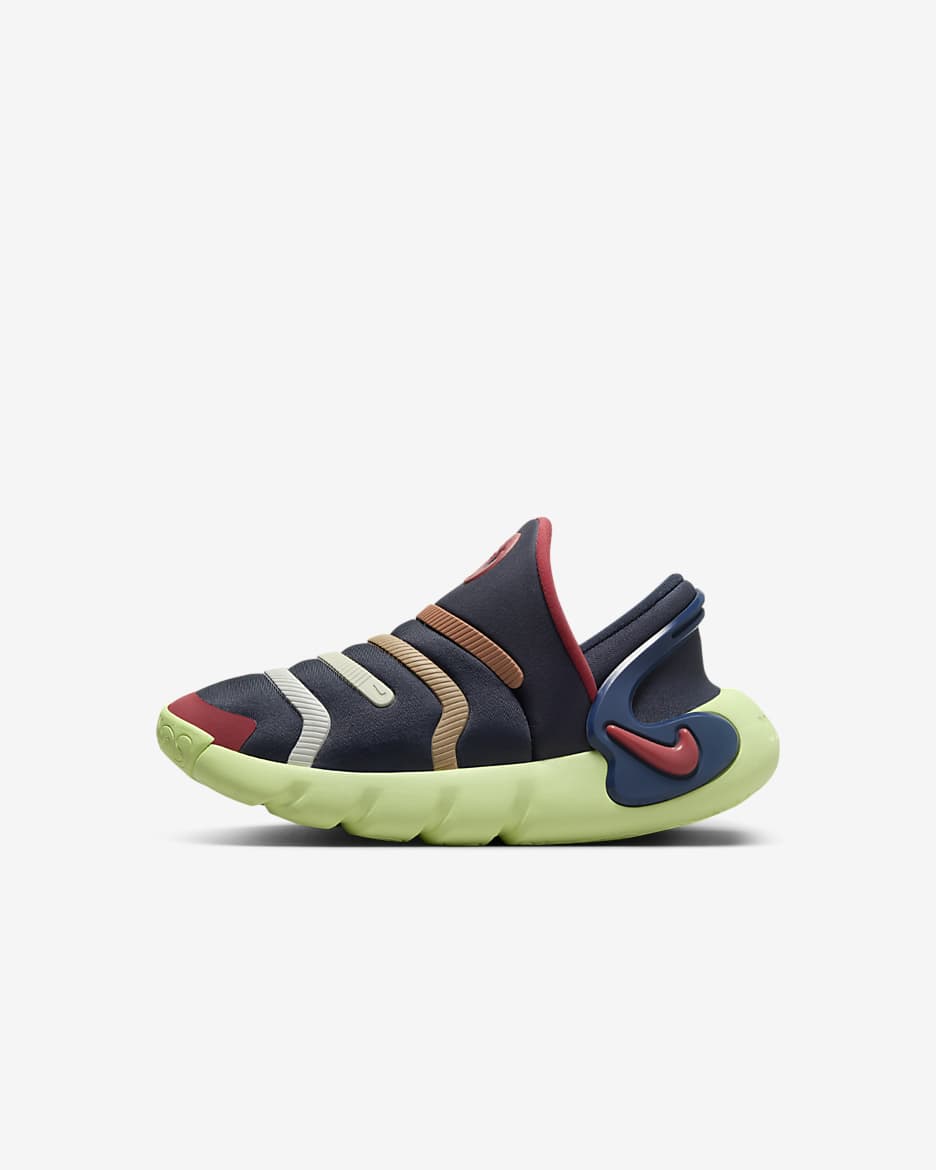 Nike Dynamo 2 EasyOn Little Kids' Shoes - Thunder Blue/Barely Volt/Amber Brown/Adobe