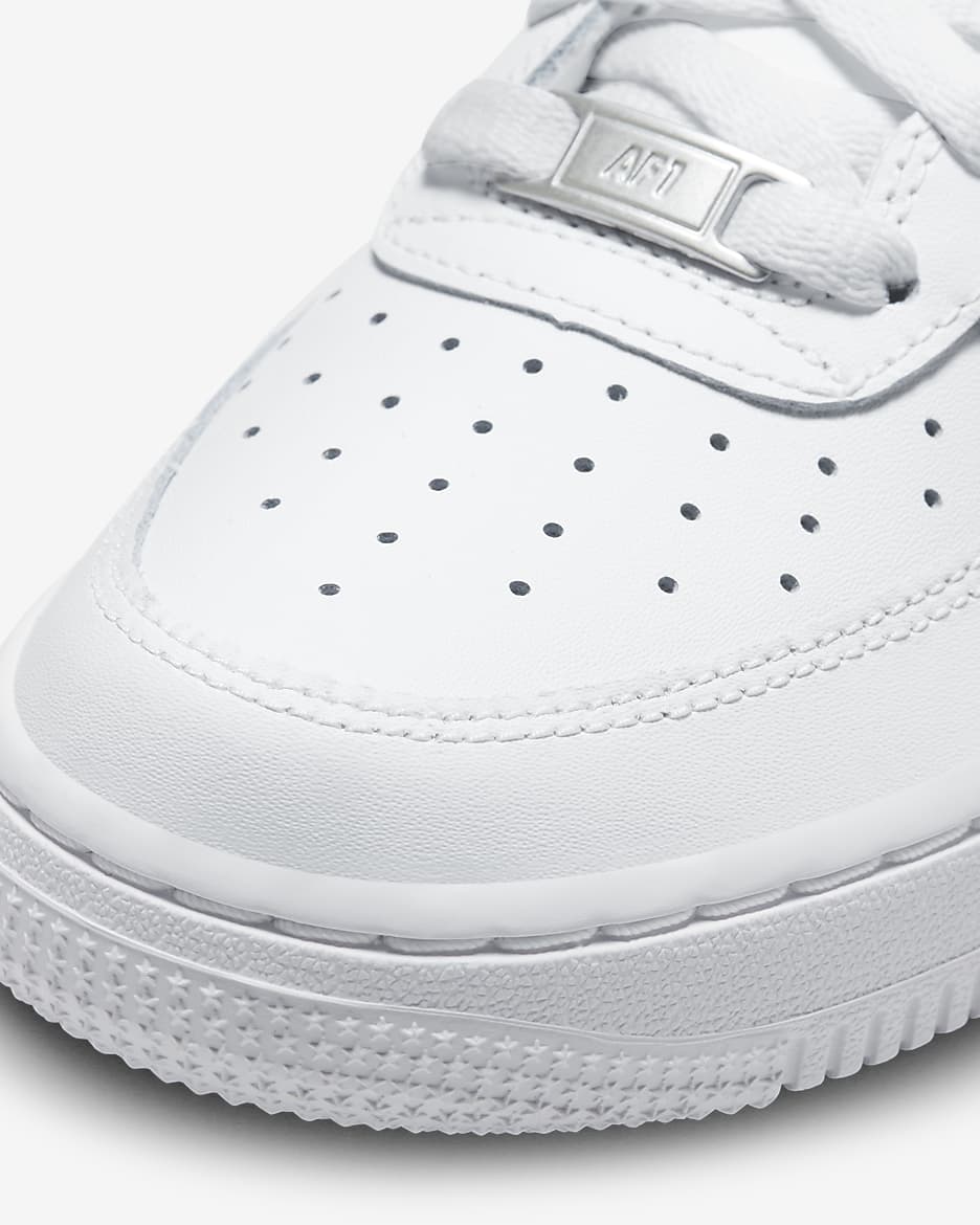 Tenis para niños grandes Nike Air Force 1 LE - Blanco/Blanco