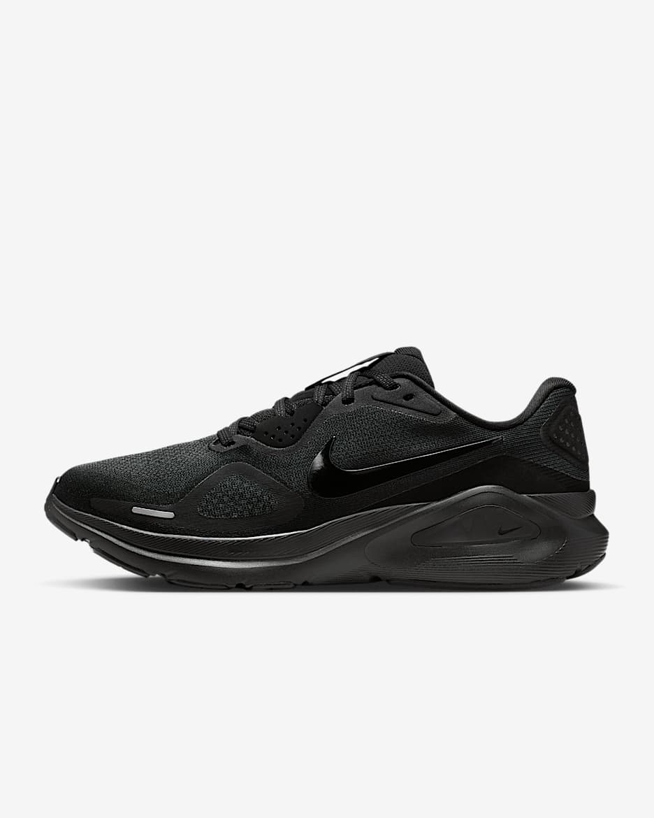 Nike Structure 26 Straßenlaufschuh (Damen) - Schwarz/Iron Grey/Metallic Silver/Schwarz