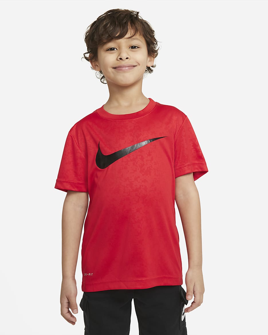 Nike Dri-FIT Little Kids' Print T-Shirt - University Red