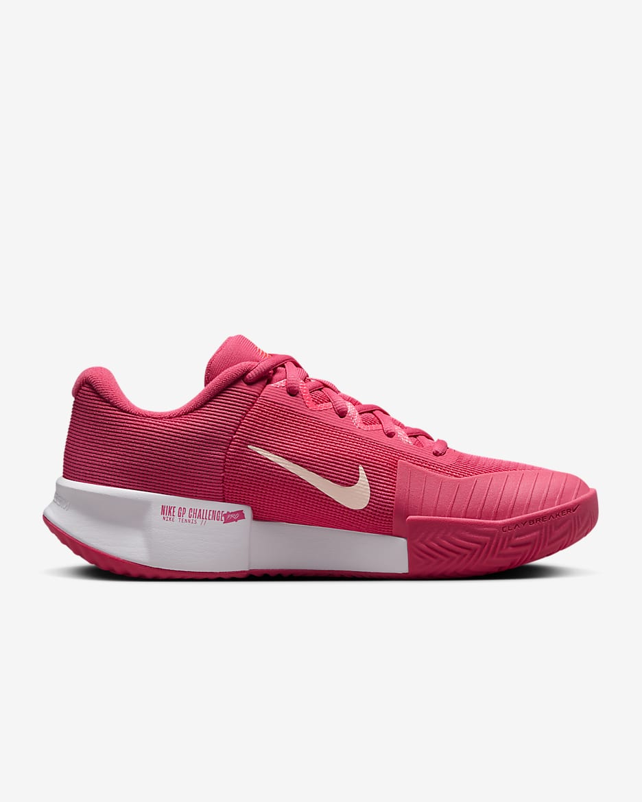 Nike GP Challenge Pro Women's Clay Court Tennis Shoes - Aster Pink/Hot Punch/Crimson Tint