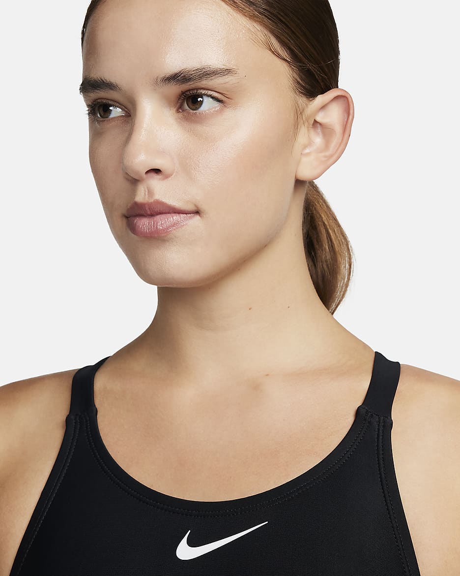 Nike Fastback Women's 1-Piece Swimsuit - Black/Black/White