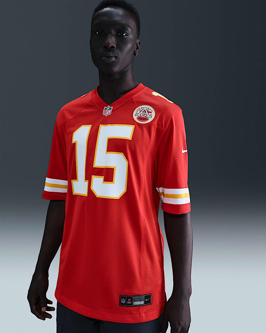 NFL Kansas City Chiefs (Patrick Mahomes) Men's Game American Football Jersey - University Red