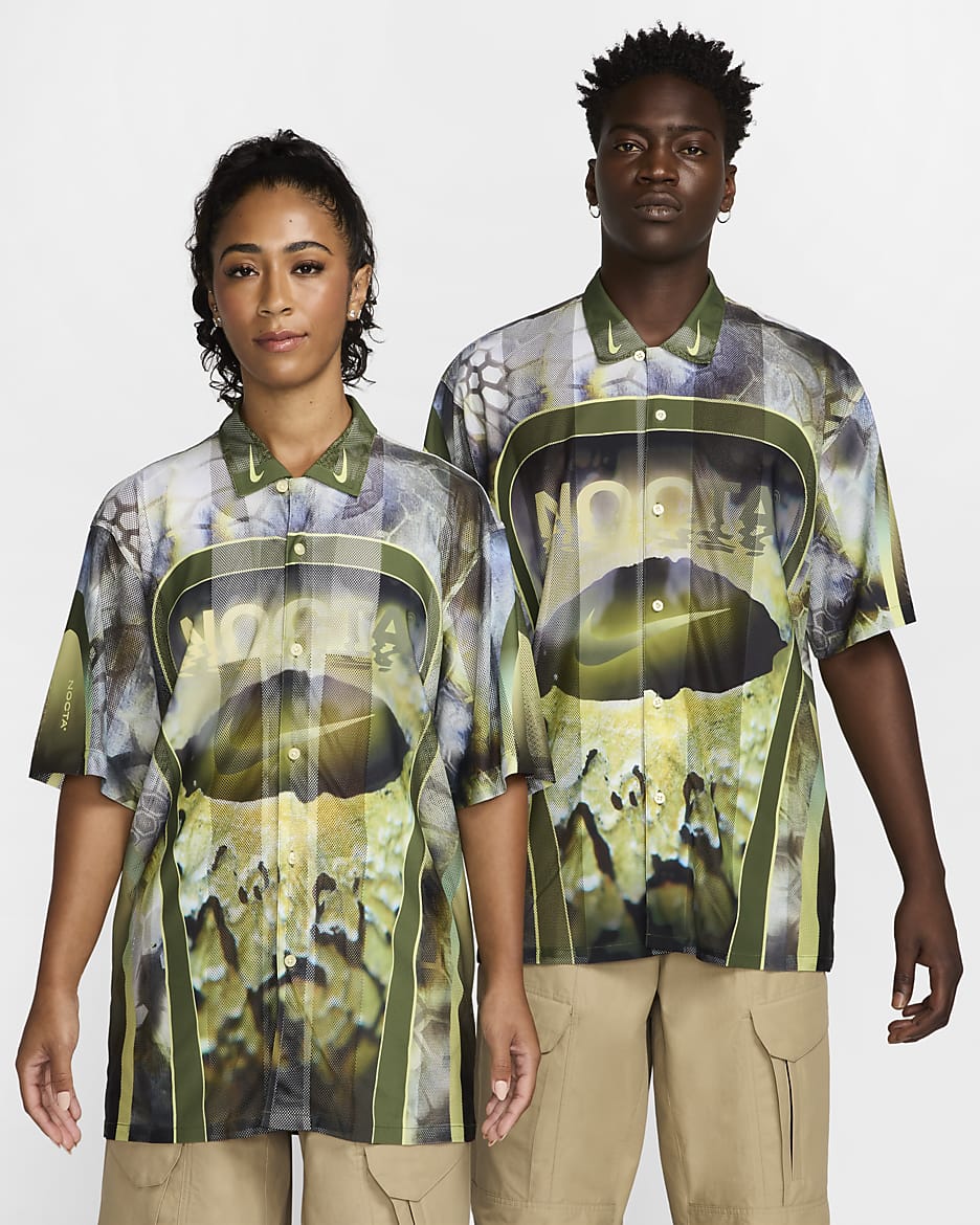 Playera de manga corta con botones para hombre NOCTA Opal - Peregrino/Verde aceite/Negro