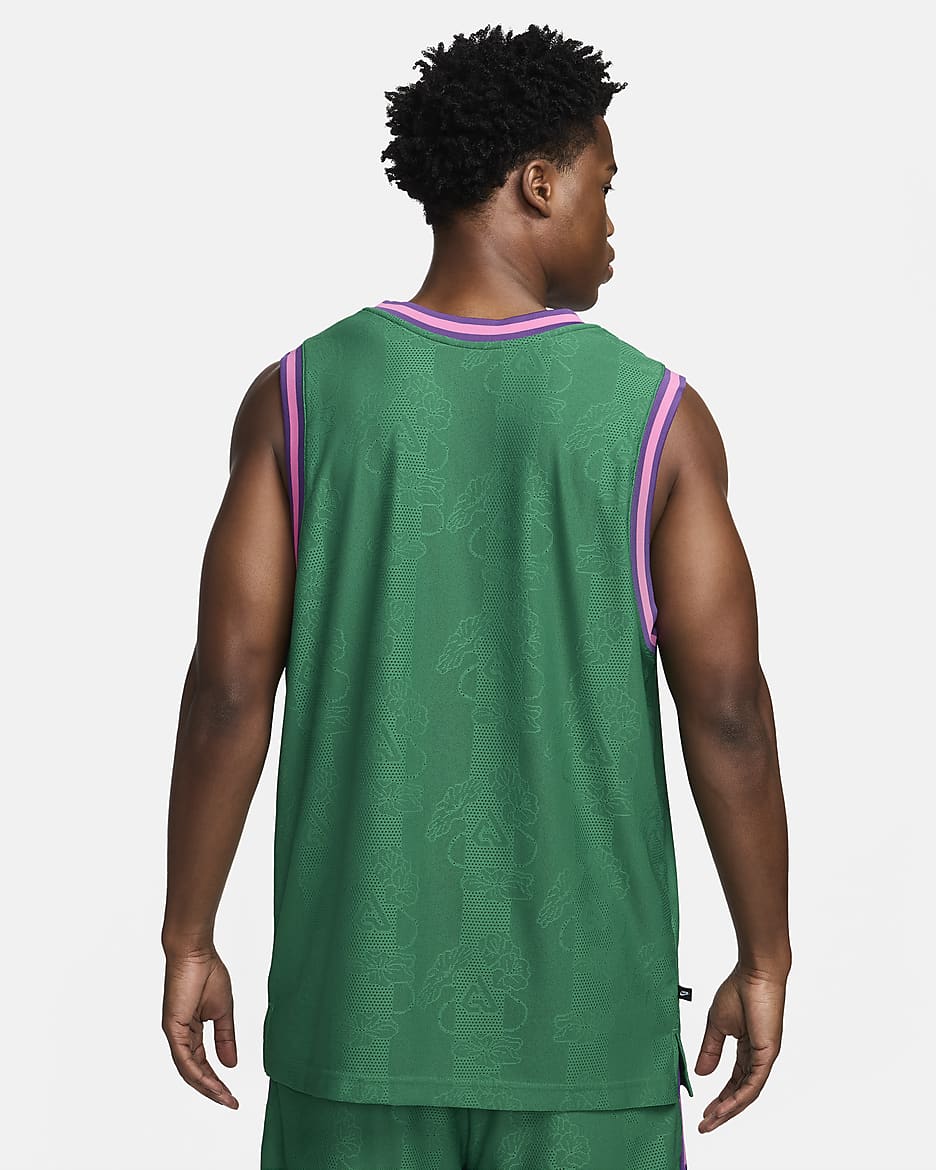 Giannis Men's Dri-FIT DNA Basketball Jersey - Malachite/Black/Playful Pink