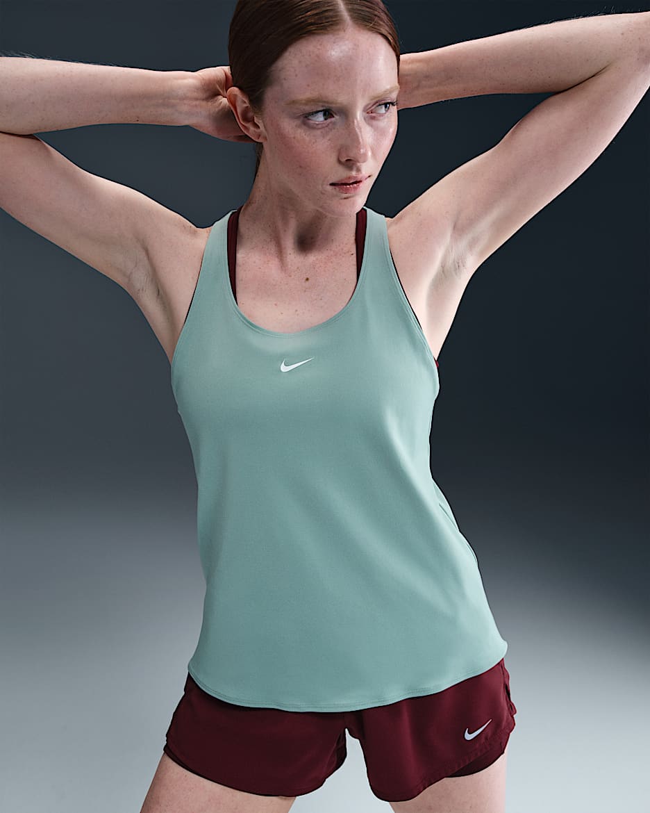 Nike Pro Women's Dri-FIT Tank Top - Cannon/White