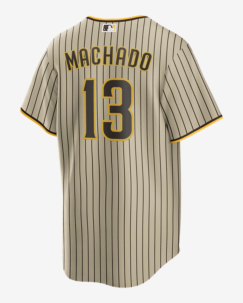 Camiseta de béisbol Replica para hombre MLB San Diego Padres (Manny Machado) - Tostado/Beige