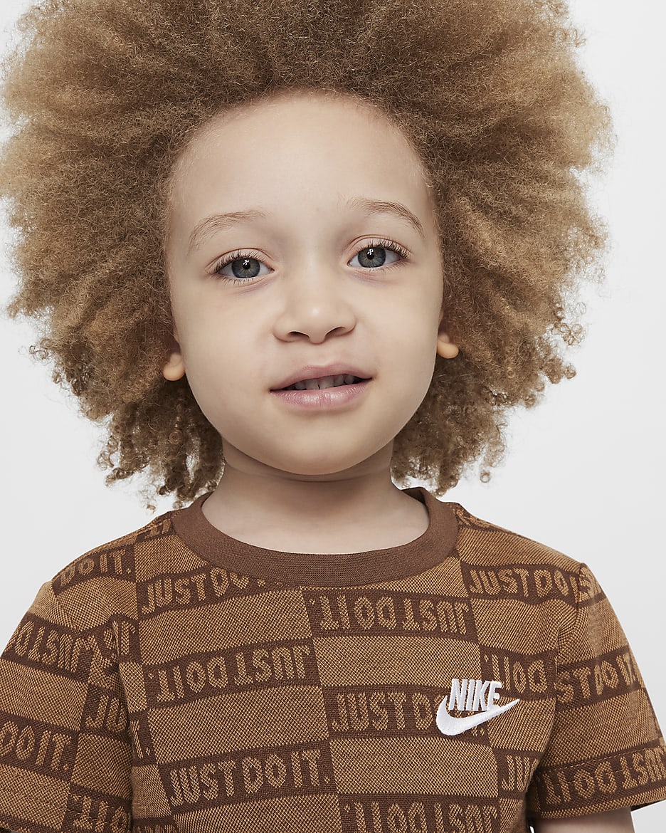 Playera de jacquard infantil Nike "Just Do It" - Lino