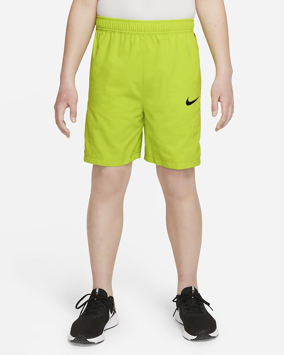 Nike Dri-FIT Instacool Big Kids' (Boys') Training Shorts (Extended Size) - Atomic Green/Black