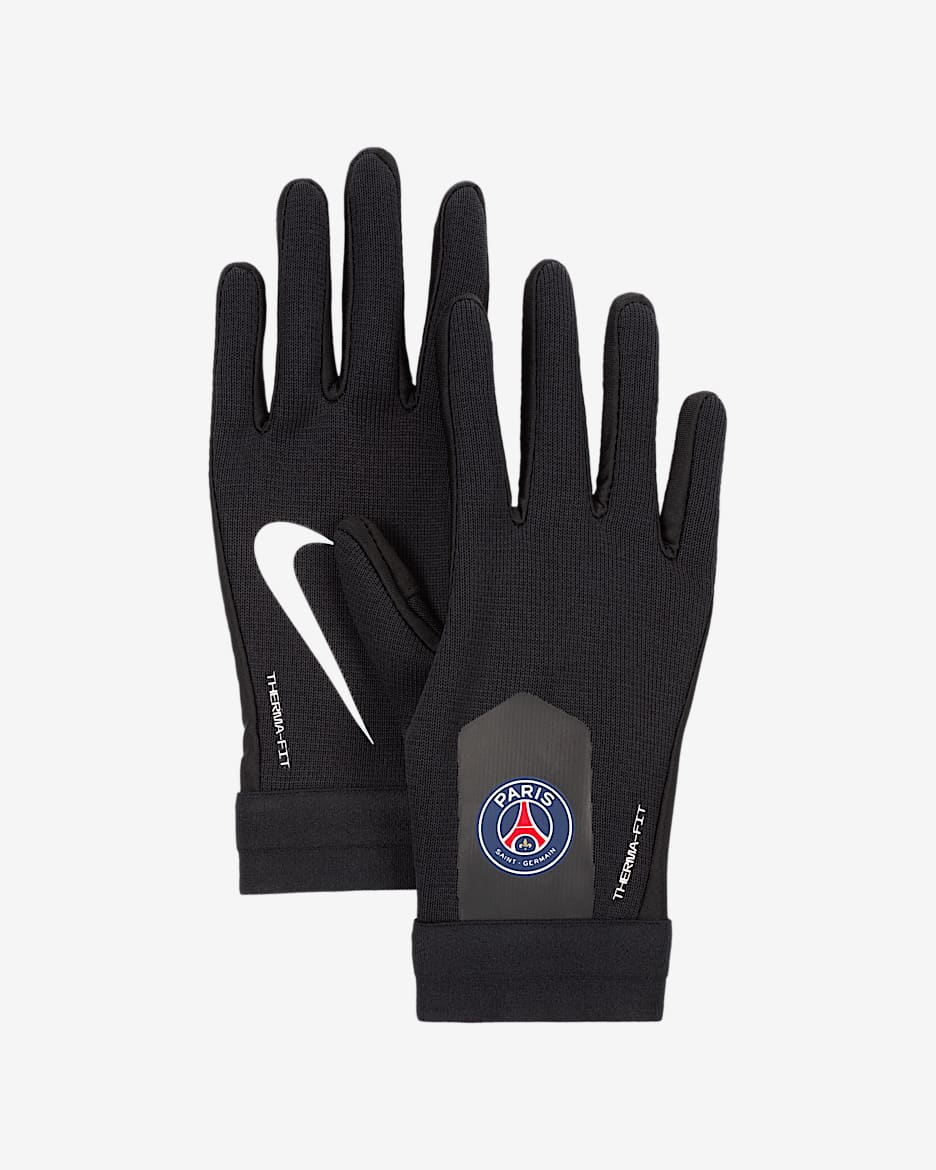 Gants de football Nike Therma-FIT Paris Saint-Germain Academy pour ado - Noir/Blanc