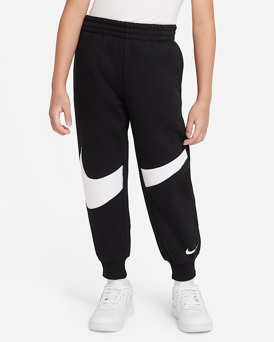 Nike Swoosh Essentials Fleece Pants Little Kids' Pants - Black