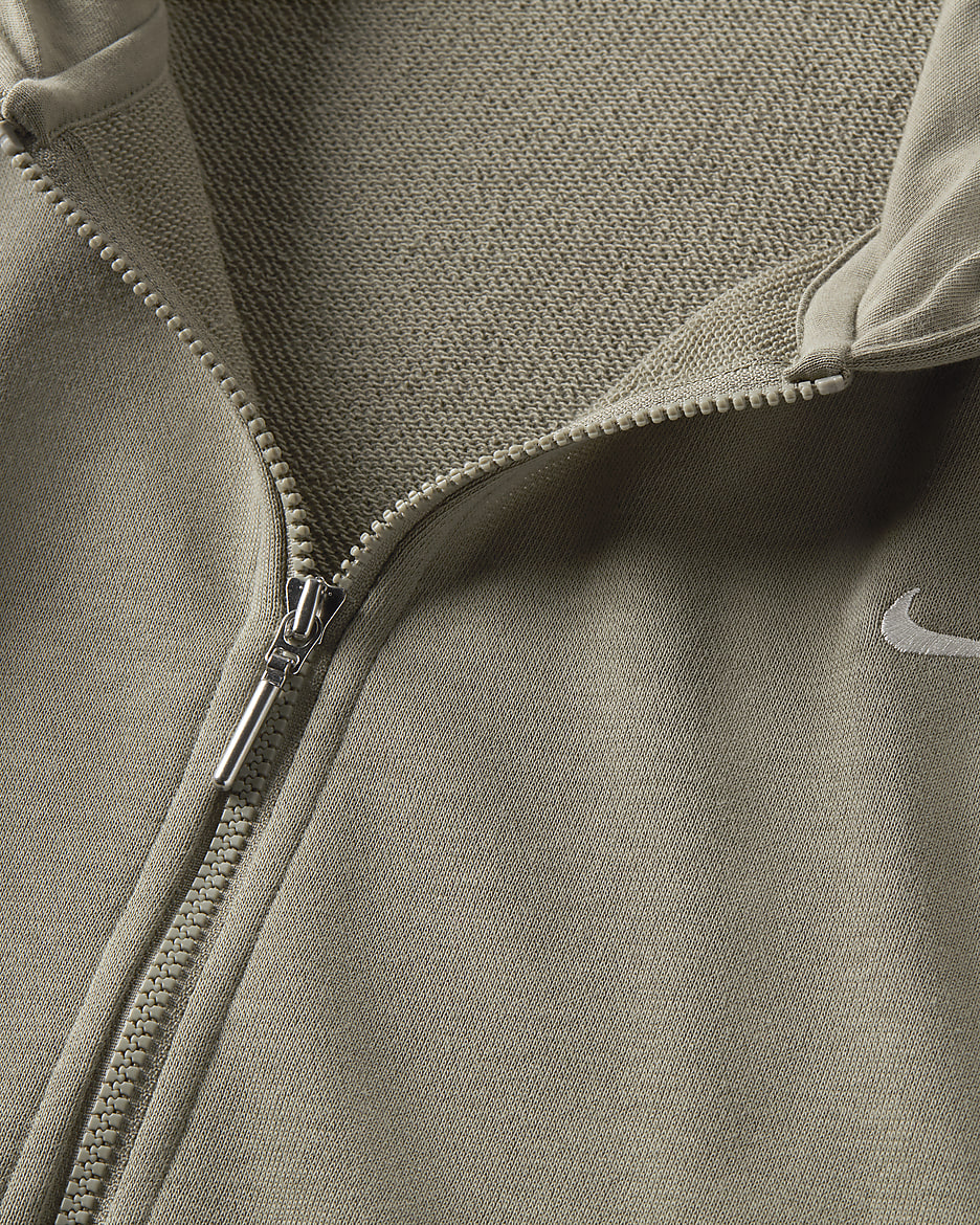 Nike Sportswear Chill Terry ruimvallende hoodie met rits over de hele lengte van sweatstof voor dames (Plus Size) - Light Army/Sail